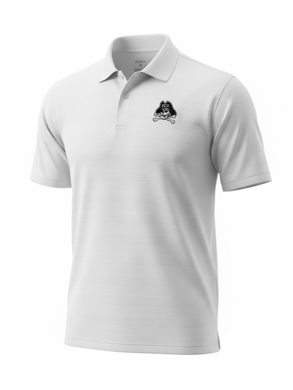 AntiguaECU Pirates White Polo with Black Chest Emblem